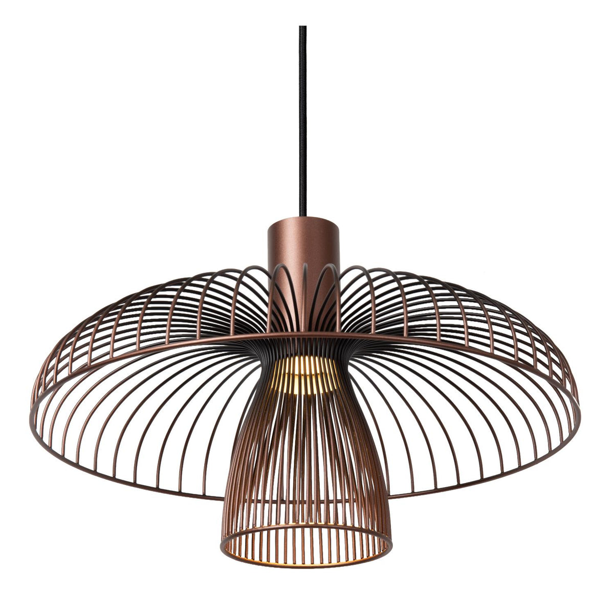 Lucide - NIGELLA - Hanglamp - Ø 40,5 cm - 1xGU10 (MR16) - Koffie - IP20