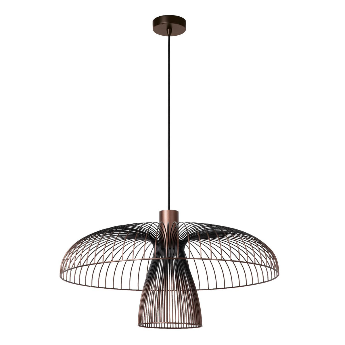 Lucide - NIGELLA - Hanglamp - Ø 60 cm - 1xGU10 (MR16) - Koffie - IP20