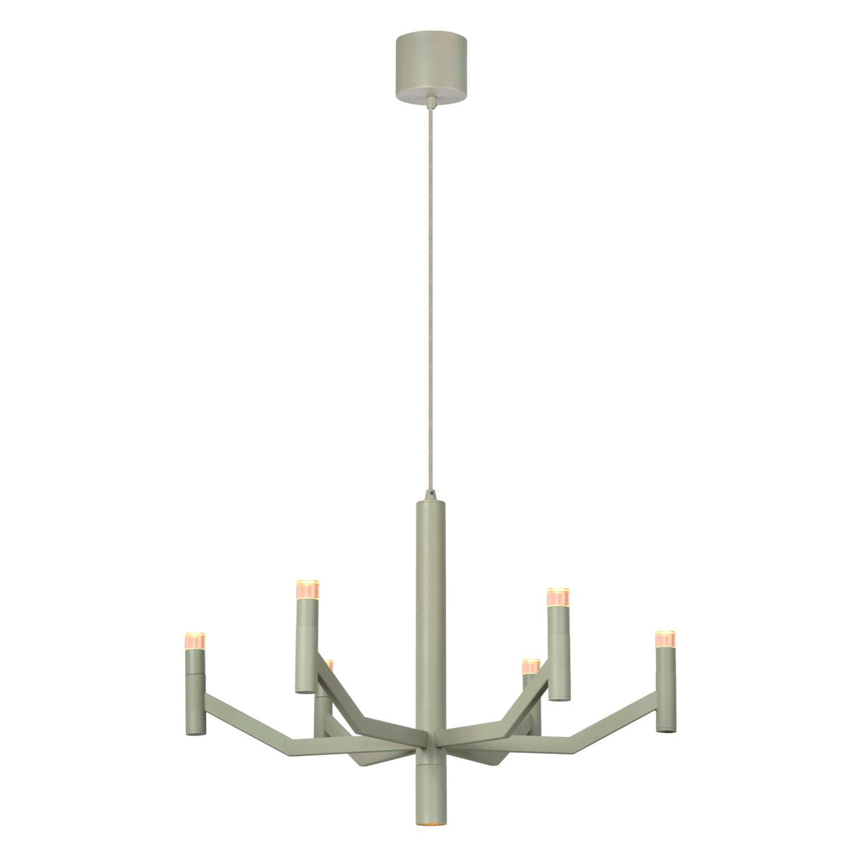 Lucide - WELLINGTON - Hanglamp - Ø 60 cm - LED Dimb. - G9 - 2700K - Taupe - IP20