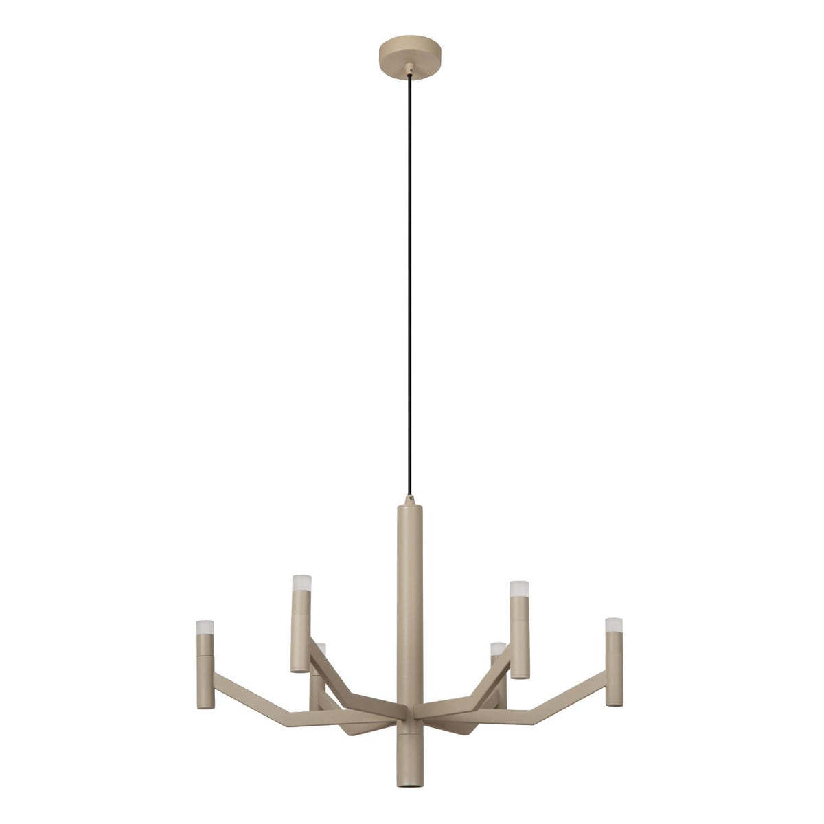 Lucide - WELLINGTON - Hanglamp - Ø 60 cm - LED Dimb. - G9 - 2700K - Taupe - IP20
