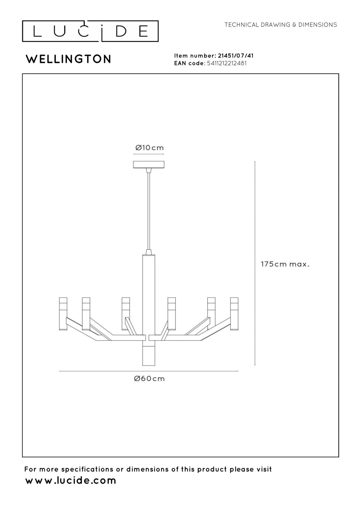 Lucide - WELLINGTON - Hanglamp - Ø 60 cm - LED Dimb. - G9 - 2700K - Taupe - IP20