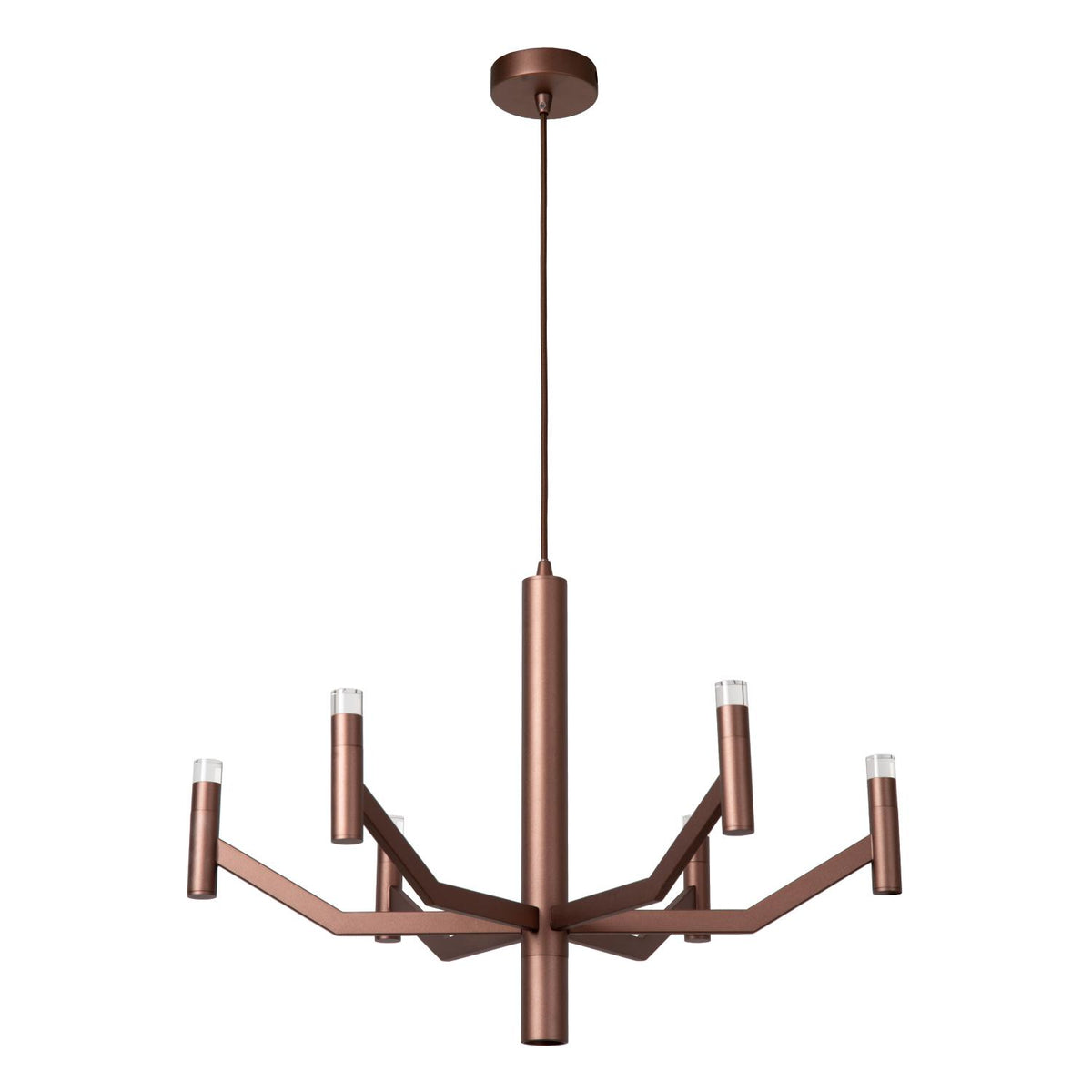 Lucide - WELLINGTON - Hanglamp - Ø 60 cm - LED Dimb. - G9 - 2700K - Koffie - IP20