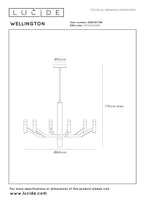 Lucide - WELLINGTON - Pendant light - Ø 60 cm - LED Dimmable - G9 - 2700K - Coffee - IP20