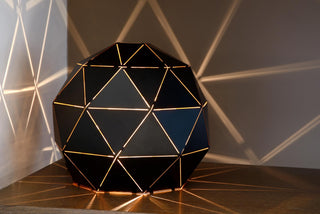 OTONA - Tafellamp - Ø 25 cm - 1xE27 - Zwart