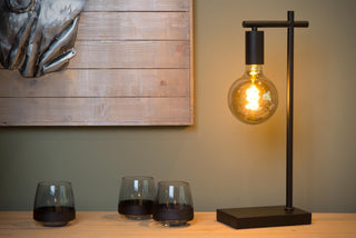 LEANNE - Lampe de table - 1xE27 - Noir