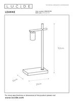 LEANNE - Lampe de table - 1xE27 - Noir