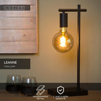 LEANNE - Lampe de table - 1xE27 - Noir
