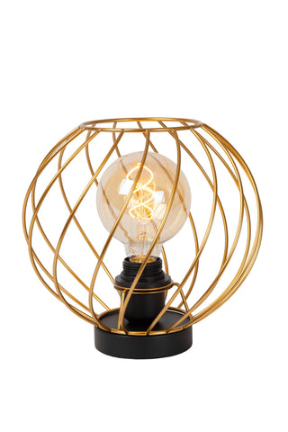 DANZA - Lampe de table - Ø 25 cm - 1xE27 - Or mat / Laiton