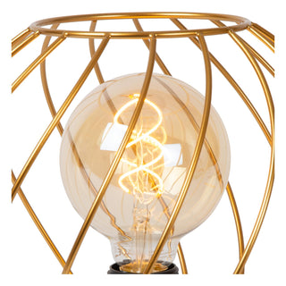 DANZA - Lampe de table - Ø 25 cm - 1xE27 - Or mat / Laiton