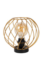 DANZA - Lampe de table - Ø 25 cm - 1xE27 - Or mat / Laiton