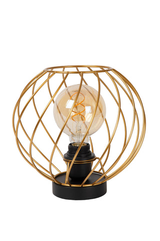 DANZA - Lampe de table - Ø 25 cm - 1xE27 - Or mat / Laiton