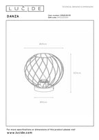 DANZA - Lampe de table - Ø 25 cm - 1xE27 - Noir