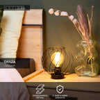 DANZA - Lampe de table - Ø 25 cm - 1xE27 - Noir