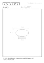 ELYSEE - Lampe de table - Ø 30 cm - 1xE27 - Opale