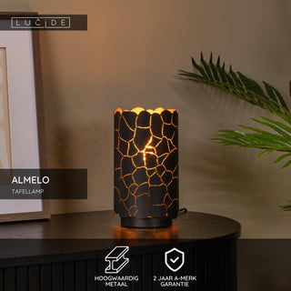 ALMELO - Table lamp - Ø 15 cm - 1xE27 - Black