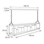 Suspension Bellefeu Vitrine Suspension Long, bronze
