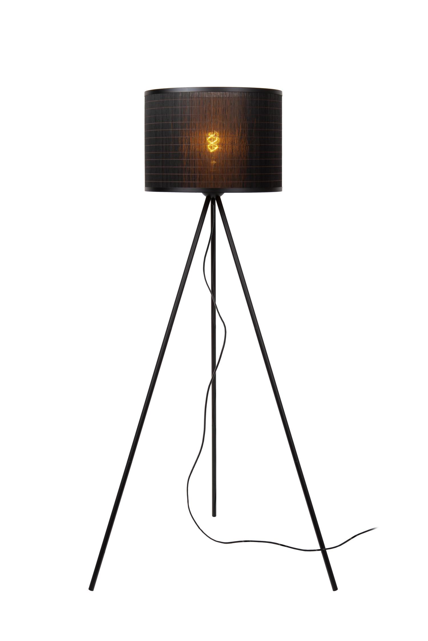TAGALOG - Vloerlamp - Ø 55 cm - 1xE27 - Zwart