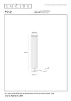 FOLD - Lampadaire - Ø 20 cm - 2xE27 - Blanc