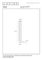 FOLD - Lampadaire - Ø 20 cm - 3xE27 - Blanc