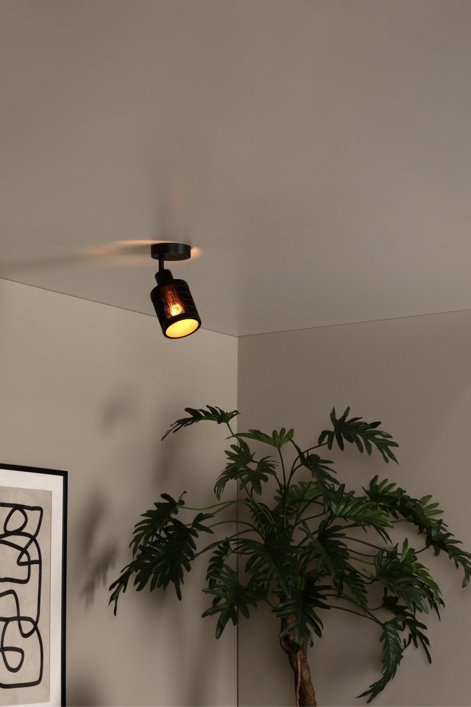 TAGALOG - Spot plafonnier - Ø 10 cm - 1xE27 - Noir