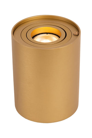 TUBE - Lampe de table - Ø 9,6 cm - LED 3 StepDim - GU10 - 1x5W 2700K - Or mat / Laiton
