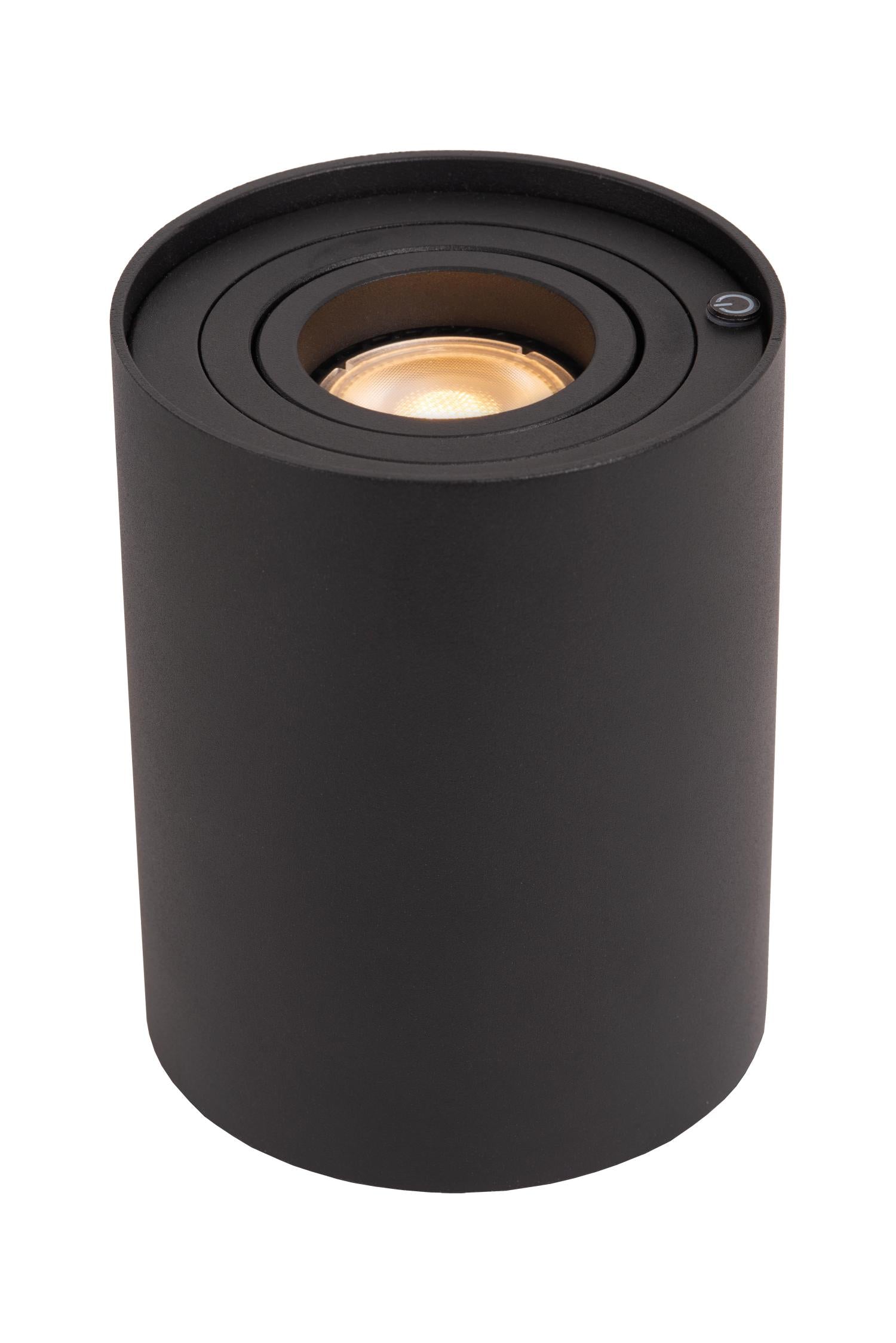 TUBE - Lampe de table - Ø 9,6 cm - LED 3 StepDim - GU10 - 1x5W 2700K - Noir