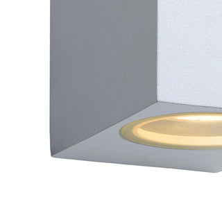 ZORA-LED - Wandspot / Wandlamp Binnen/Buiten - LED Dimb. - GU10 - 2x5W 3000K - IP44 - Wit