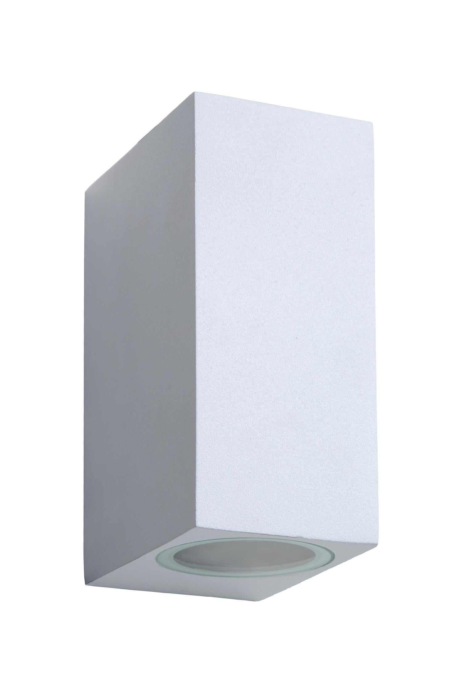 ZORA-LED - Wandspot / Wandlamp Binnen/Buiten - LED Dimb. - GU10 - 2x5W 3000K - IP44 - Wit