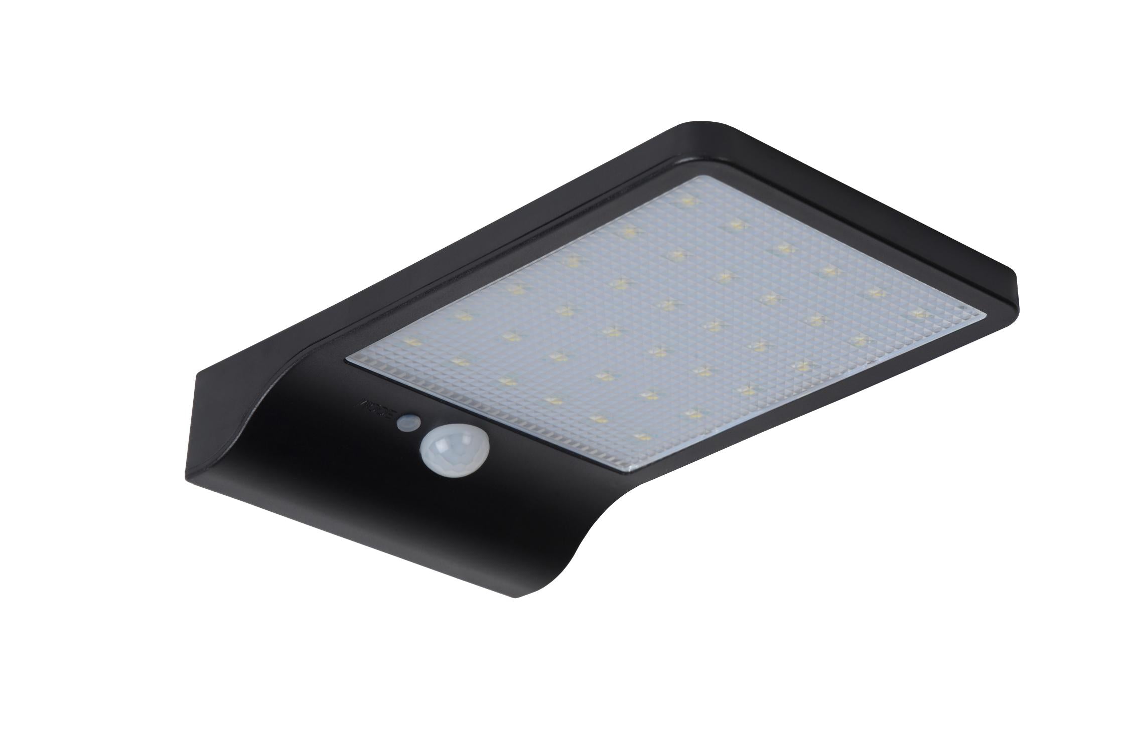 BASIC - Applique murale - Énergie solaire - LED - 1x3W 2700K - IP44 - Détecteur de mouvement et jour/nuit - Noir