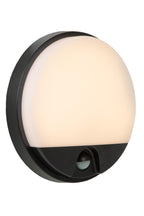 HUPS IR - Wandlamp Binnen/Buiten - Ø 21 cm - LED - 1x10W 3000K - IP54 - Bewegingssensor - Zwart
