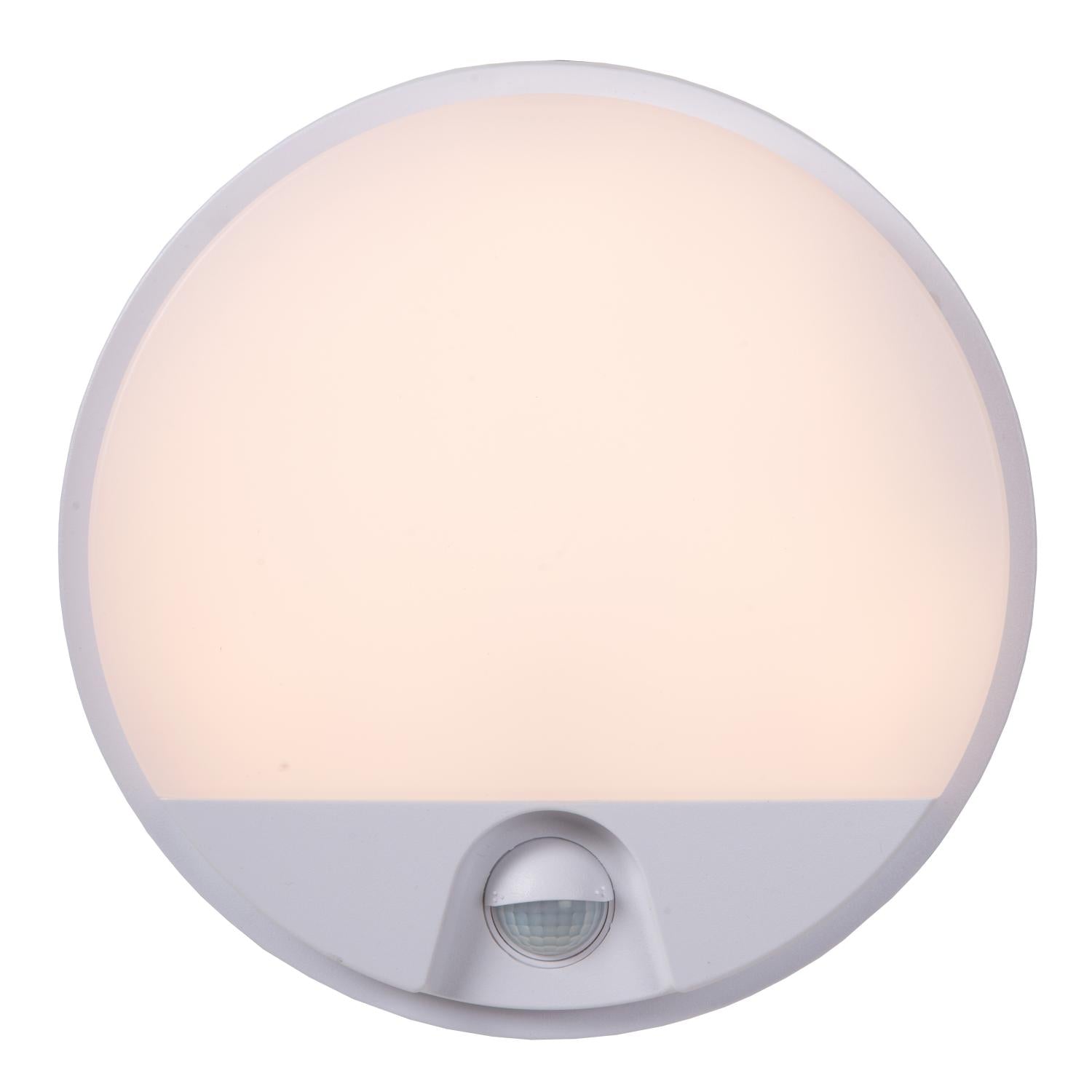 HUPS IR - Wandlamp Binnen/Buiten - Ø 21 cm - LED - 1x10W 3000K - IP54 - Bewegingssensor - Wit