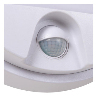 HUPS IR - Wandlamp Binnen/Buiten - Ø 21 cm - LED - 1x10W 3000K - IP54 - Bewegingssensor - Wit