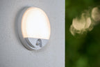 HUPS IR - Wandlamp Binnen/Buiten - Ø 21 cm - LED - 1x10W 3000K - IP54 - Bewegingssensor - Wit