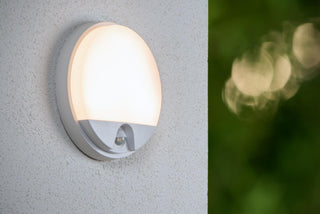 HUPS IR - Wandlamp Binnen/Buiten - Ø 21 cm - LED - 1x10W 3000K - IP54 - Bewegingssensor - Wit