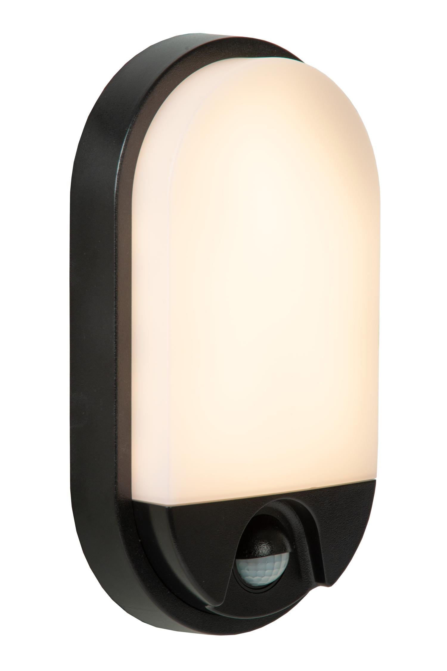 HUPS IR - Wandlamp Binnen/Buiten - LED - 1x10W 3000K - IP54 - Beweging & dag/nacht sensor - Zwart