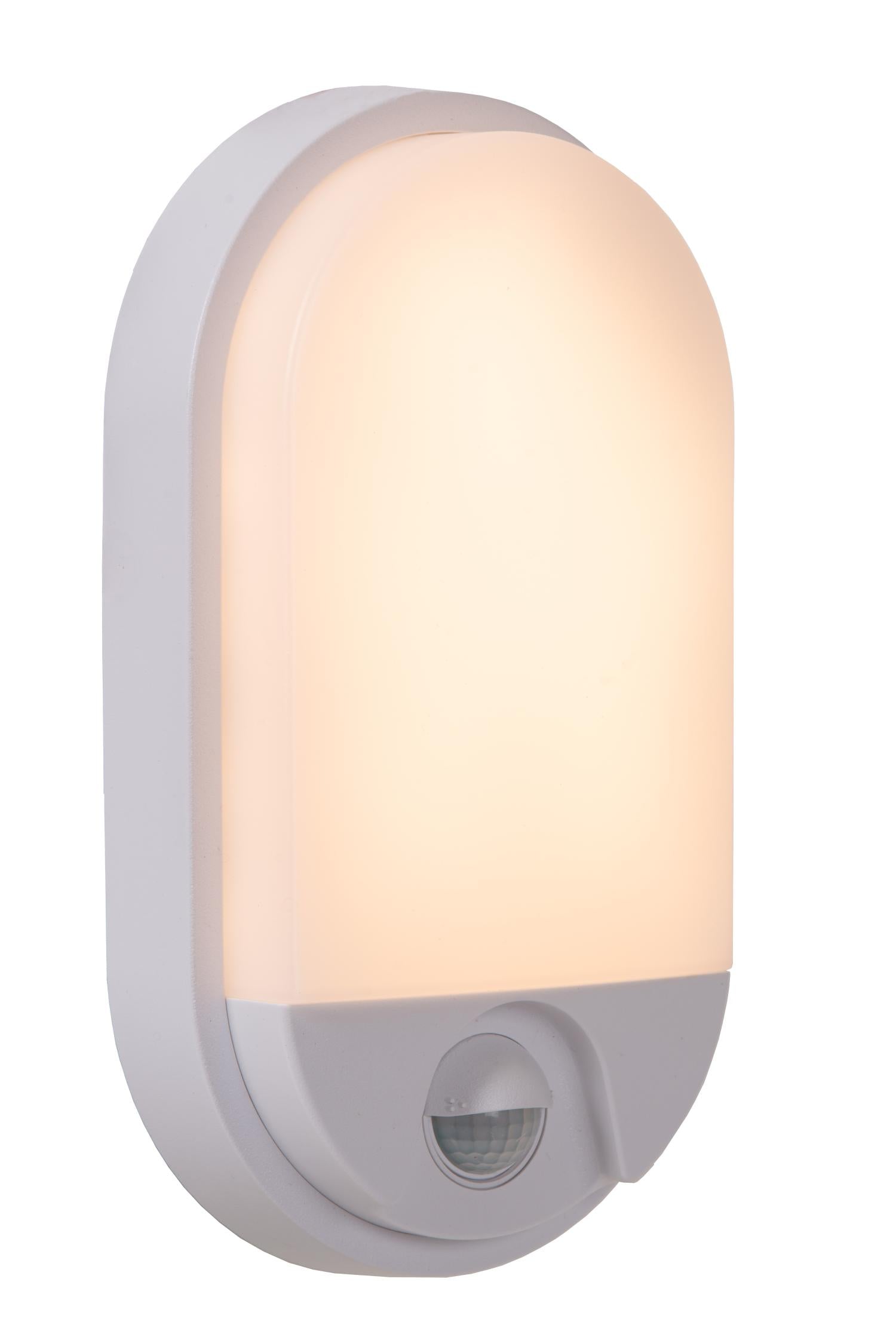 HUPS IR - Wandlamp Binnen/Buiten - LED - 1x10W 3000K - IP54 - Beweging & dag/nacht sensor - Wit