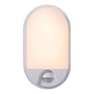 HUPS IR - Applique murale Intérieur/Extérieur - LED - 1x10W 3000K - IP54 - Détecteur de mouvement et jour/nuit - Blanc