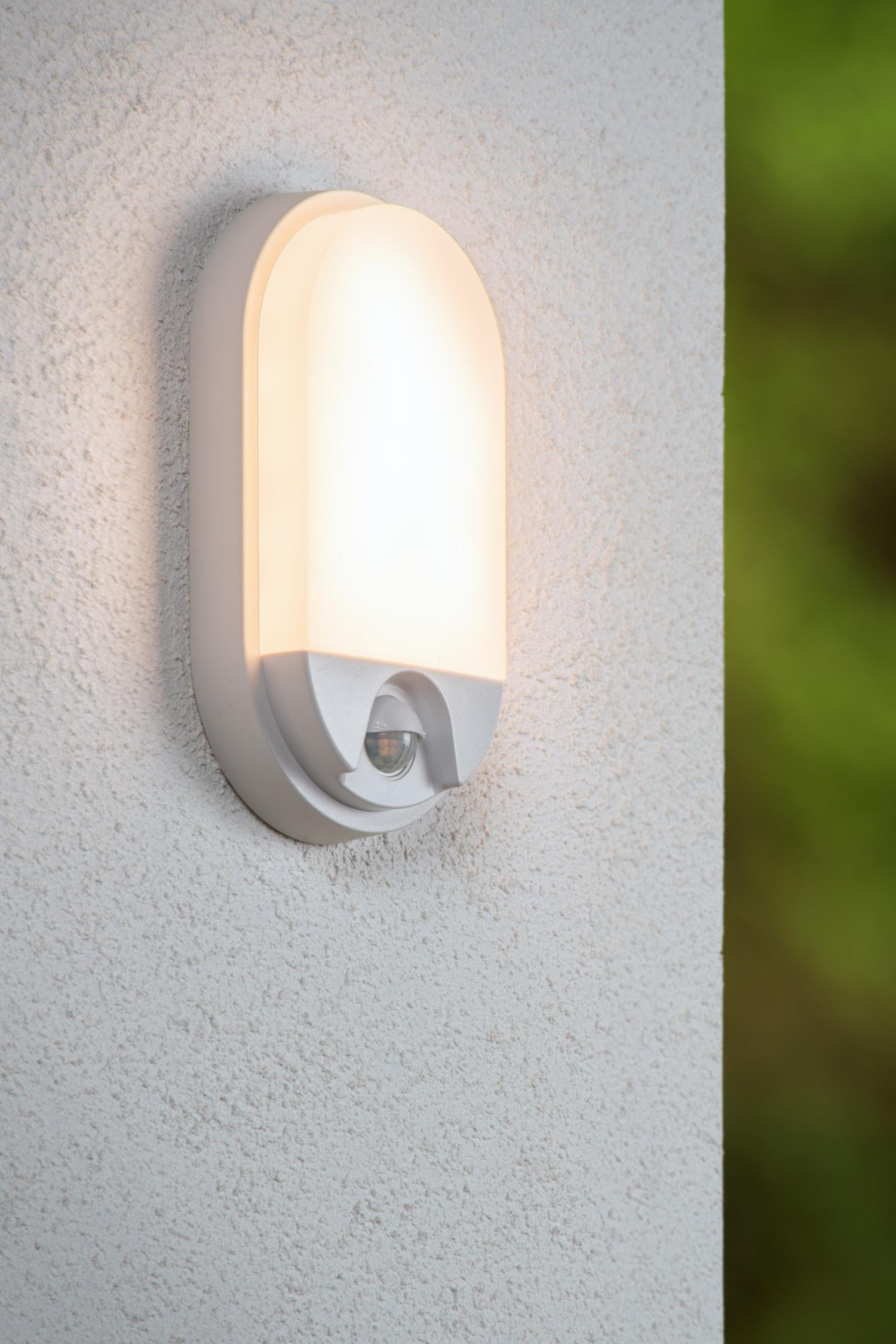 HUPS IR - Wandlamp Binnen/Buiten - LED - 1x10W 3000K - IP54 - Beweging & dag/nacht sensor - Wit