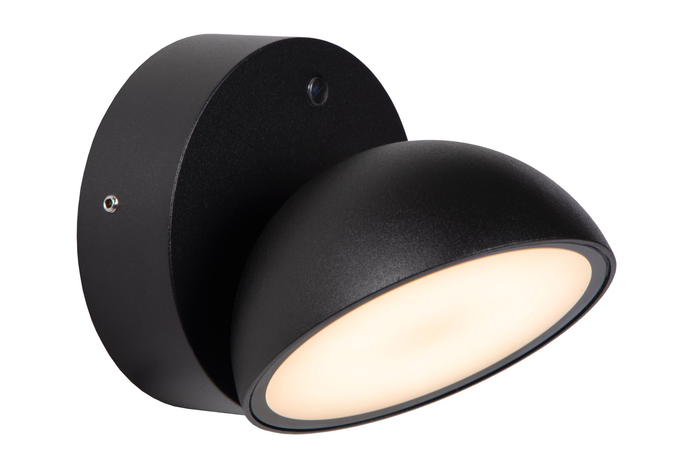 FINN - Wandlamp Binnen/Buiten - LED - 1x12W 3000K - IP54 - Dag/nacht sensor - Zwart