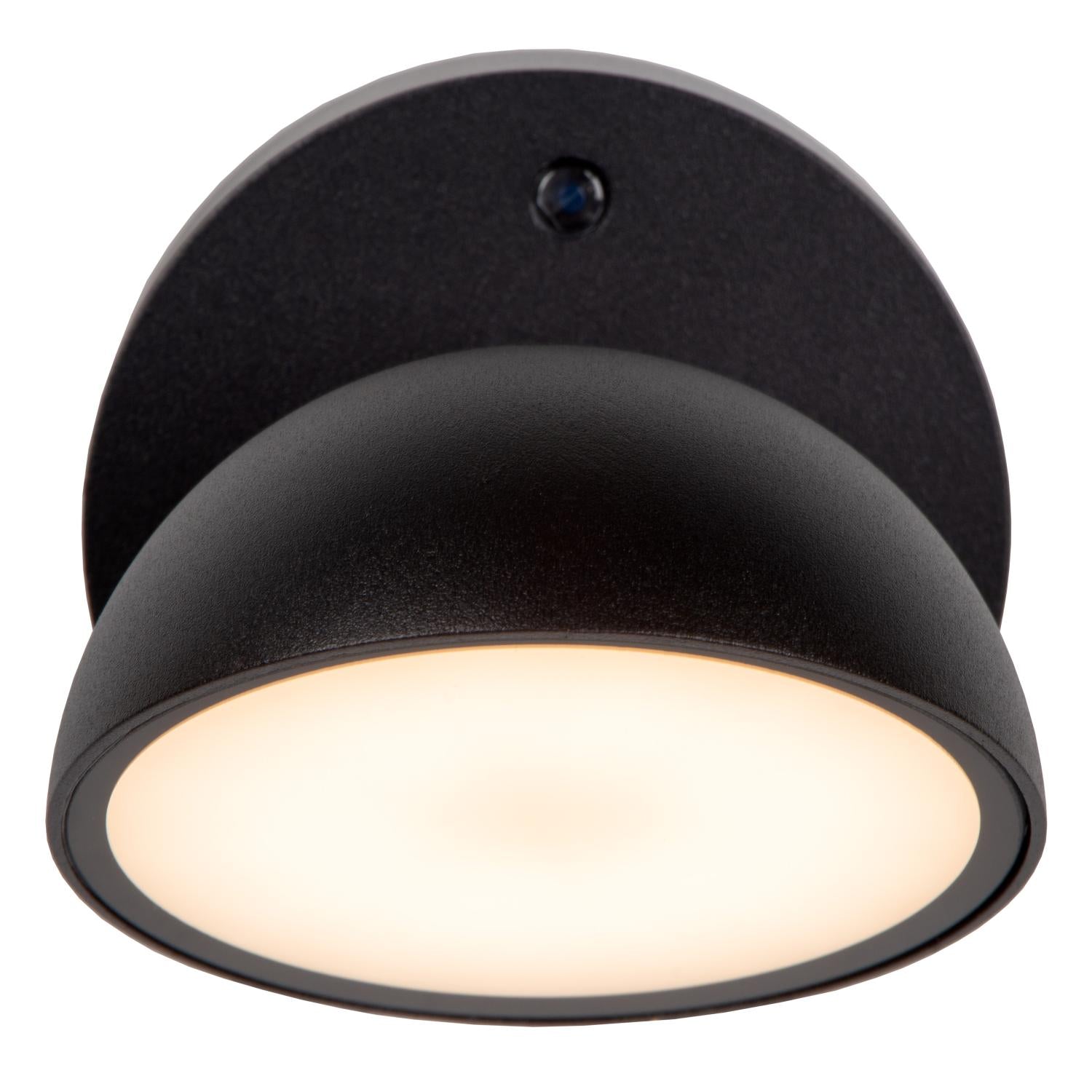 FINN - Wandlamp Binnen/Buiten - LED - 1x12W 3000K - IP54 - Dag/nacht sensor - Zwart