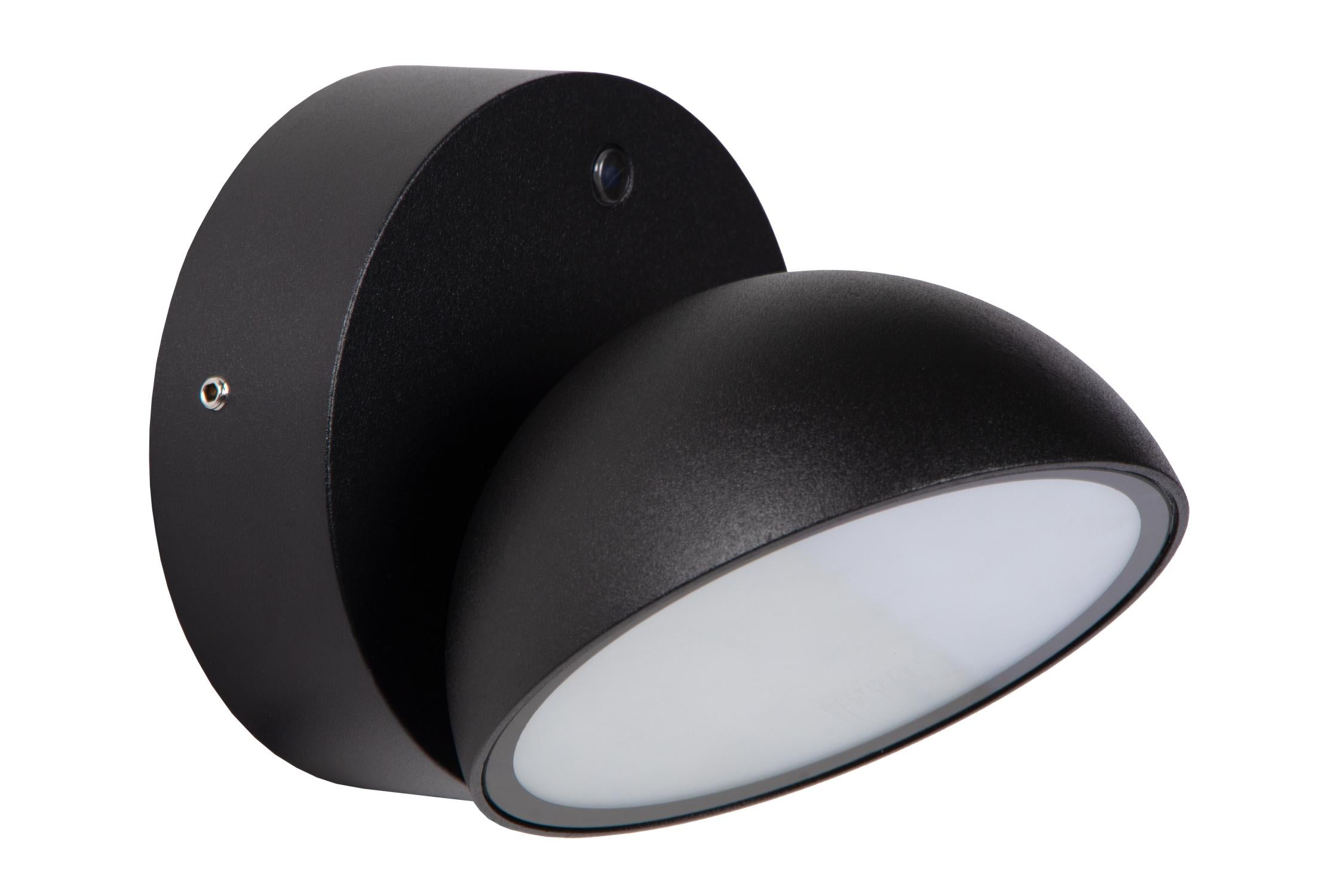 FINN - Wandlamp Binnen/Buiten - LED - 1x12W 3000K - IP54 - Dag/nacht sensor - Zwart