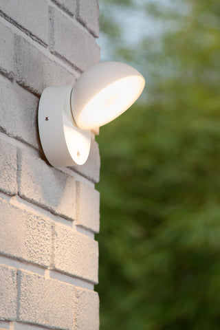 FINN - Applique murale Intérieur/Extérieur - LED - 1x12W 3000K - IP54 - Détecteur jour/nuit - Blanc