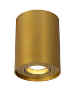 TUBE - Plafondspot - Ø 9,6 cm - 1xGU10 - Mat Goud / Messing