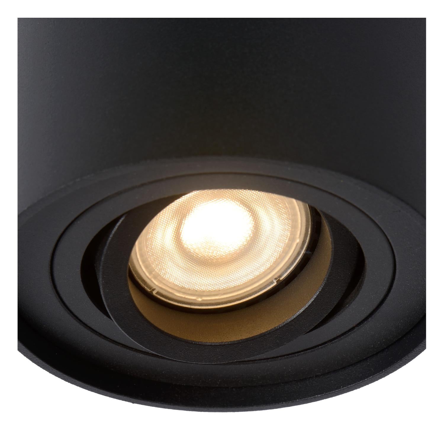 TUBE - Plafondspot - Ø 9,6 cm - 1xGU10 - Zwart
