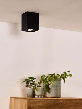 TUBE - Spot plafonnier - 1xGU10 - Noir