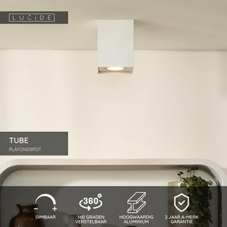 TUBE - Spot plafonnier - 1xGU10 - Blanc