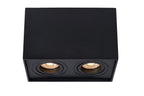 TUBE - Spot plafonnier - 2xGU10 - Noir