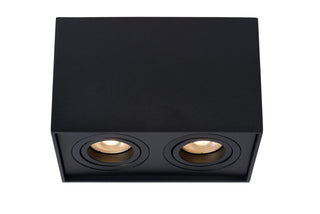 TUBE - Spot plafonnier - 2xGU10 - Noir