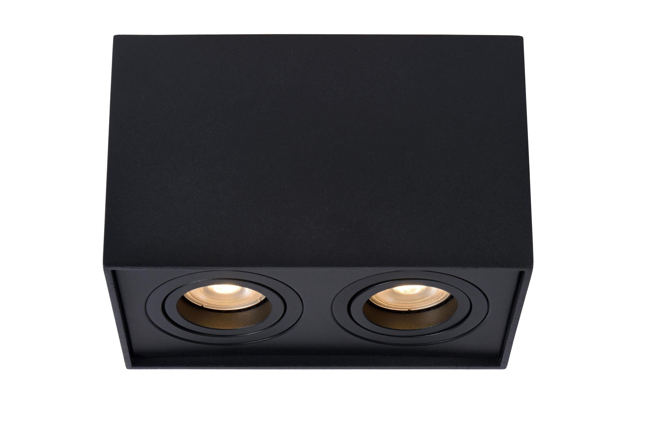 TUBE - Spot plafonnier - 2xGU10 - Noir