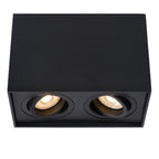 TUBE - Spot plafonnier - 2xGU10 - Noir